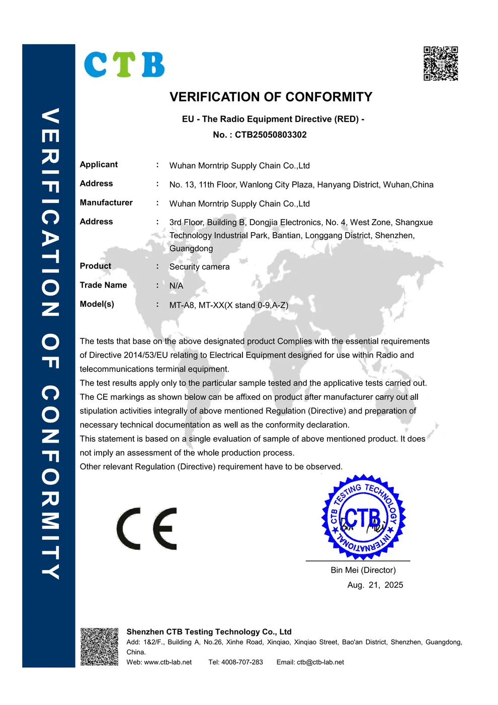 CE certificate — FAELAN