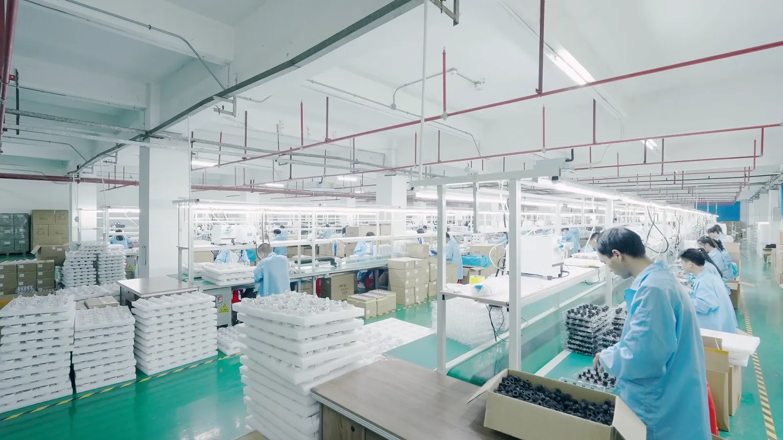 FAELAN security camera assembly production line overview