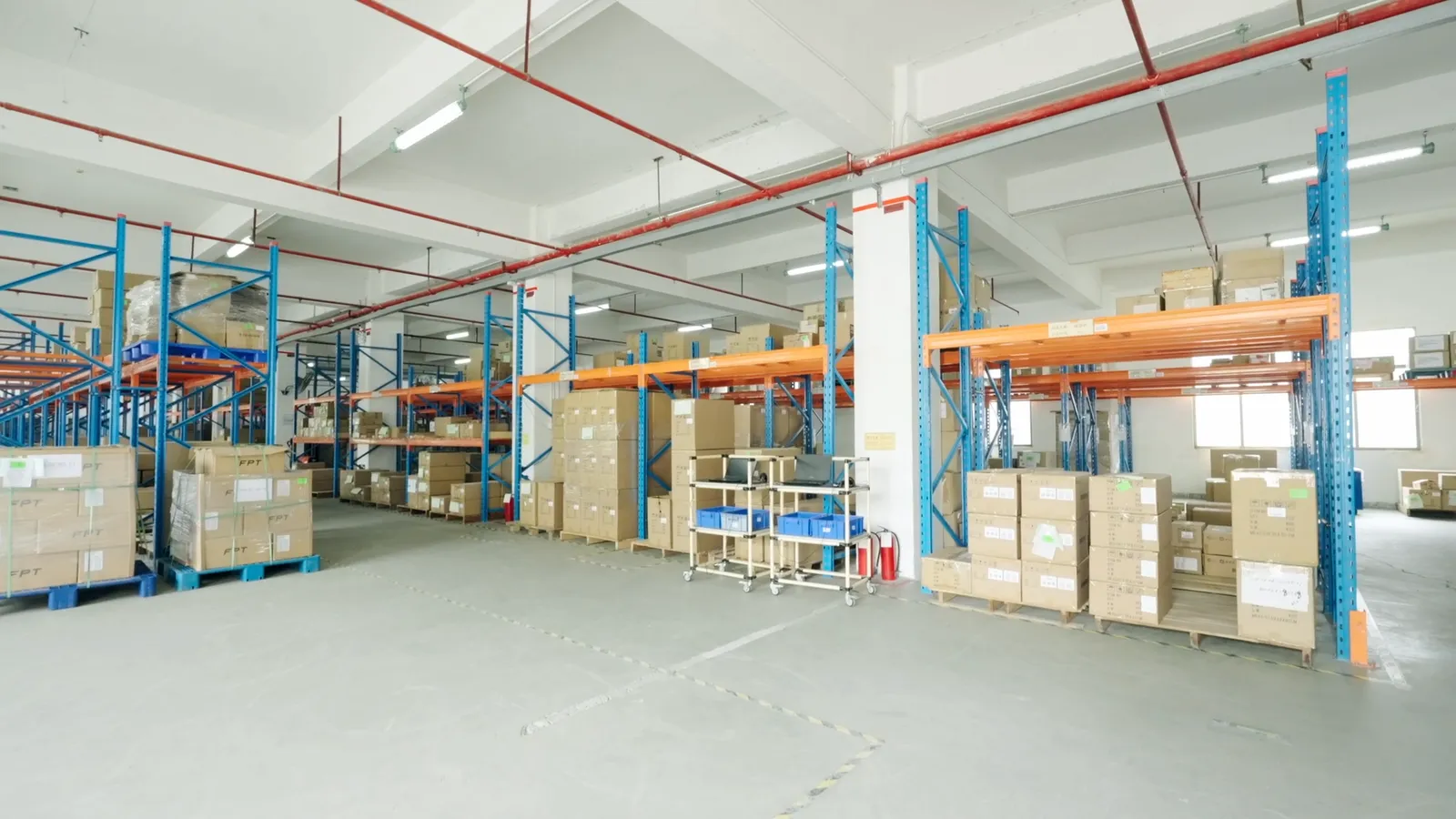 FAELAN finished-goods warehouse ready for dispatch