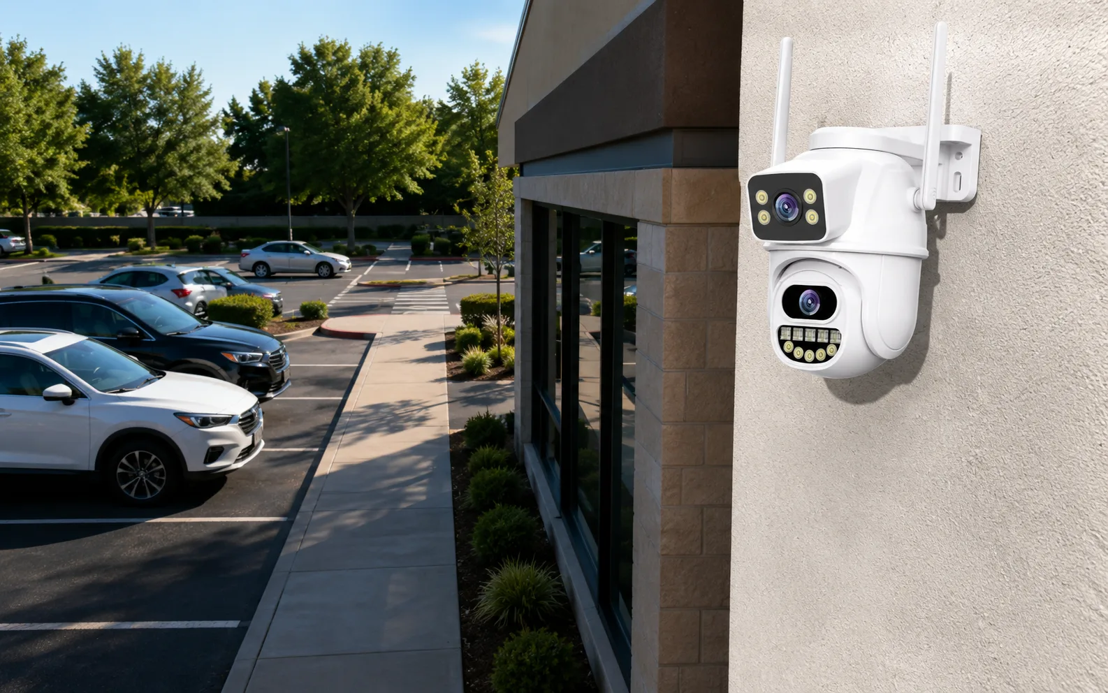 FLC-800PO installed above an outdoor parking area