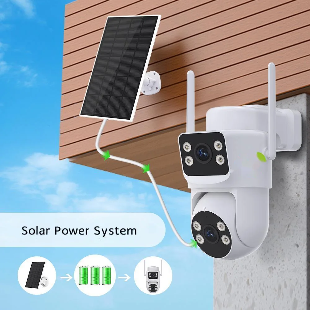 FLC-900PS solar power system kit — panel, battery and camera